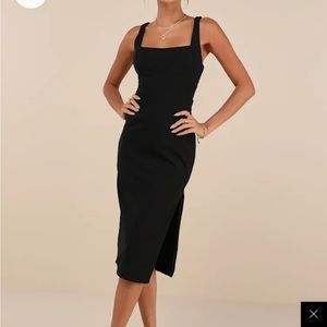 Classy Black Lulus Midi Dress